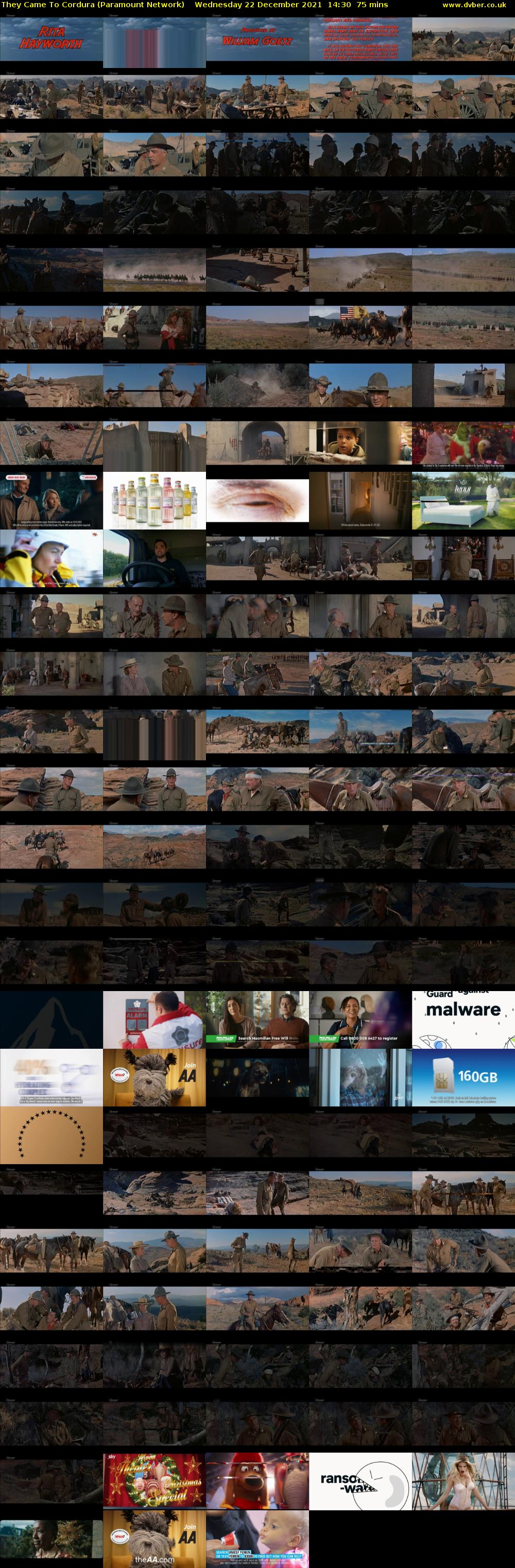 They Came To Cordura (Paramount Network) Wednesday 22 December 2021 14:30 - 15:45