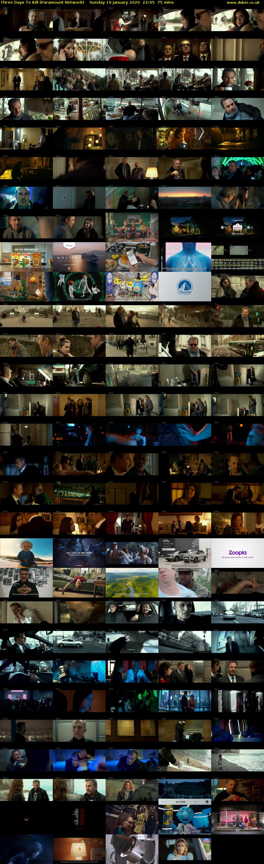 Three Days To Kill (Paramount Network) Sunday 19 January 2020 22:05 - 23:20