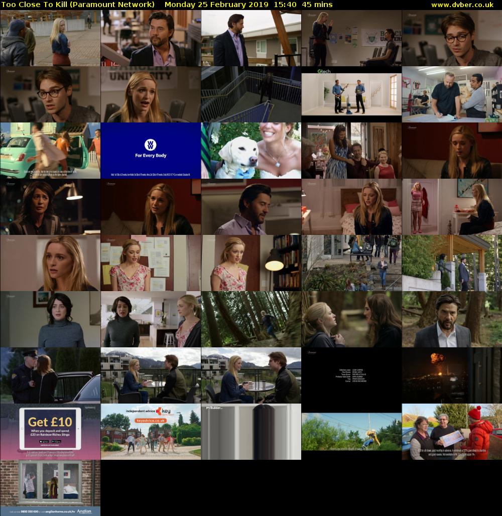 Too Close To Kill (Paramount Network) Monday 25 February 2019 15:40 - 16:25