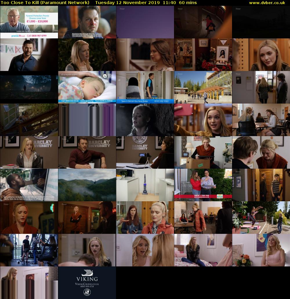 Too Close To Kill (Paramount Network) Tuesday 12 November 2019 11:40 - 12:40