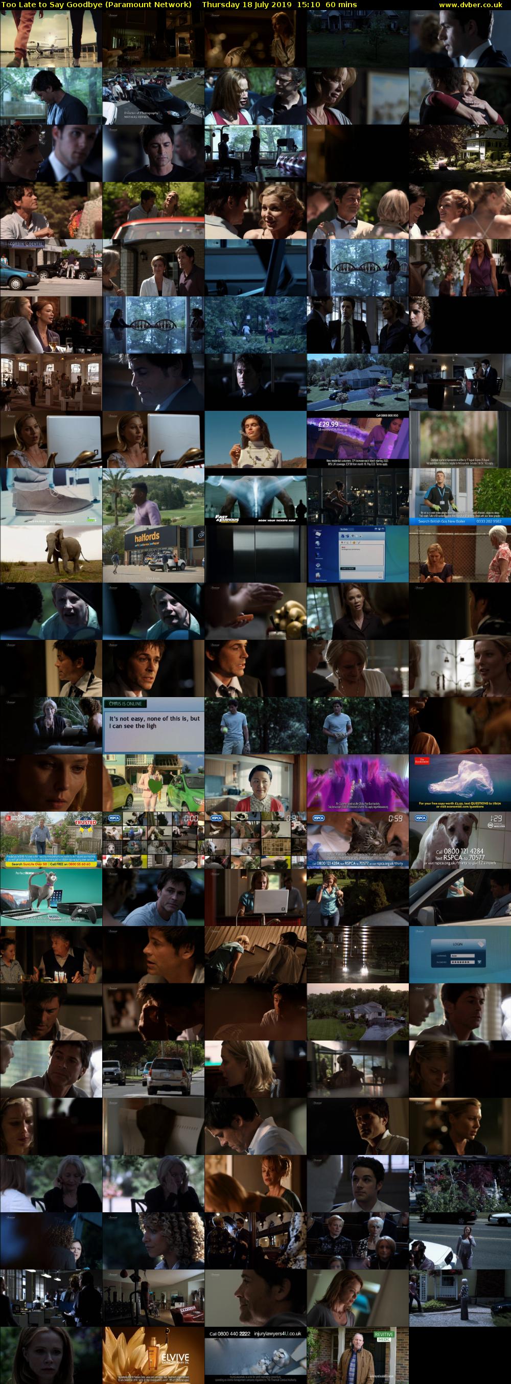 Too Late to Say Goodbye (Paramount Network) Thursday 18 July 2019 15:10 - 16:10