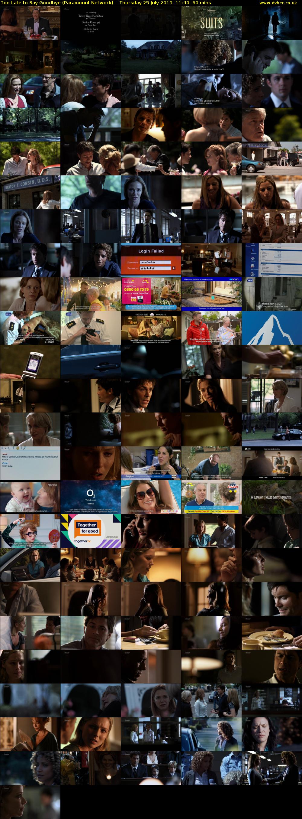 Too Late to Say Goodbye (Paramount Network) Thursday 25 July 2019 11:40 - 12:40