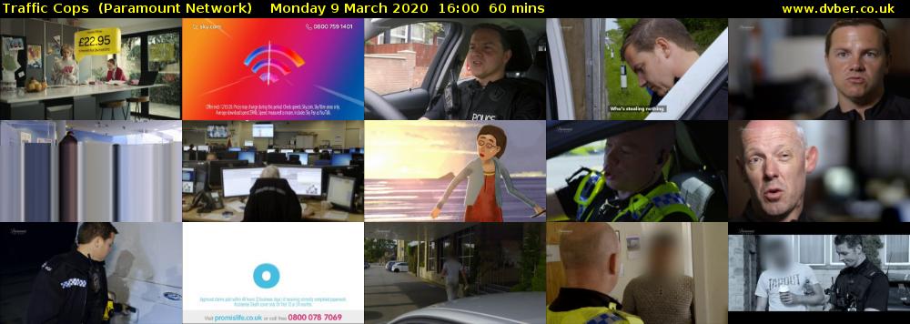 Traffic Cops  (Paramount Network) Monday 9 March 2020 16:00 - 17:00