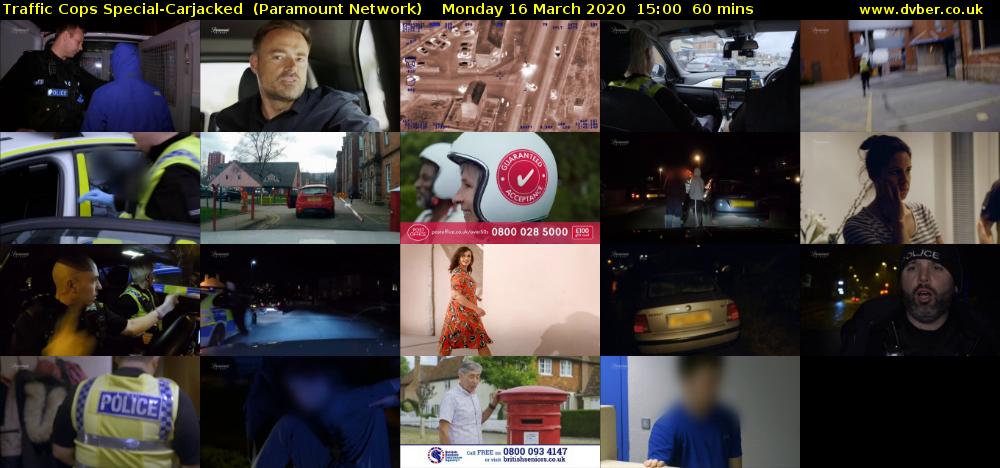 Traffic Cops Special-Carjacked  (Paramount Network) Monday 16 March 2020 15:00 - 16:00