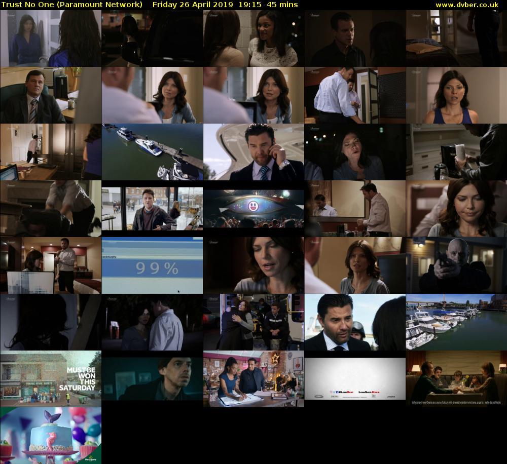 Trust No One (Paramount Network) Friday 26 April 2019 19:15 - 20:00