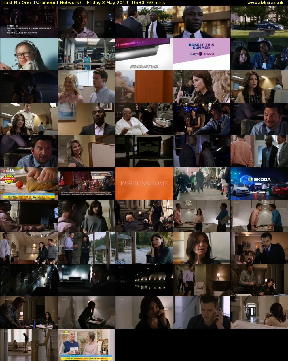 Trust No One (Paramount Network) Friday 3 May 2019 16:30 - 17:30
