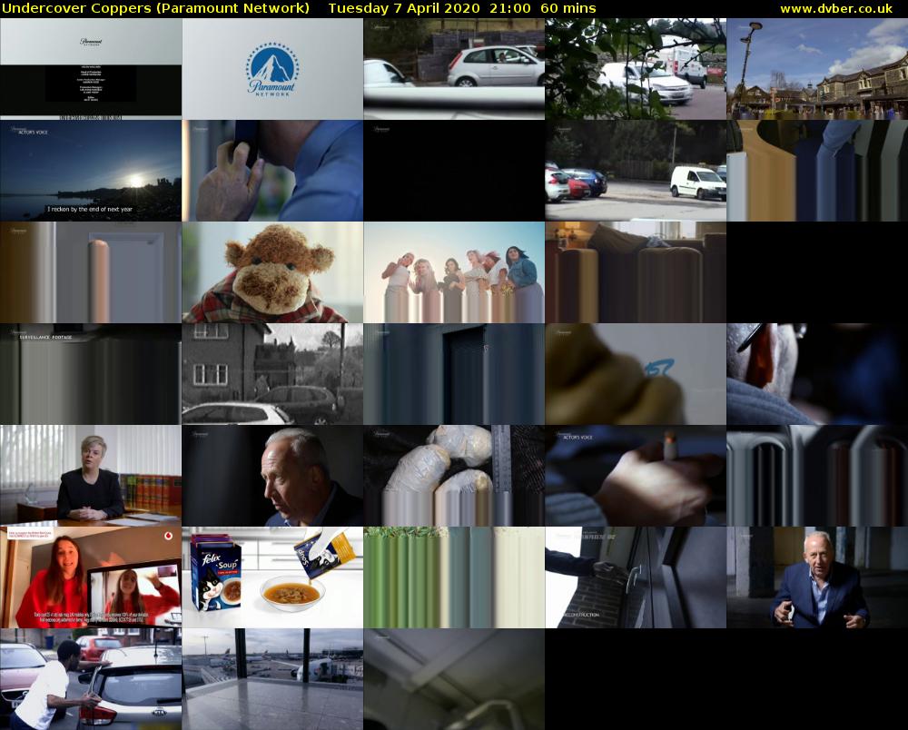 Undercover Coppers (Paramount Network) Tuesday 7 April 2020 21:00 - 22:00