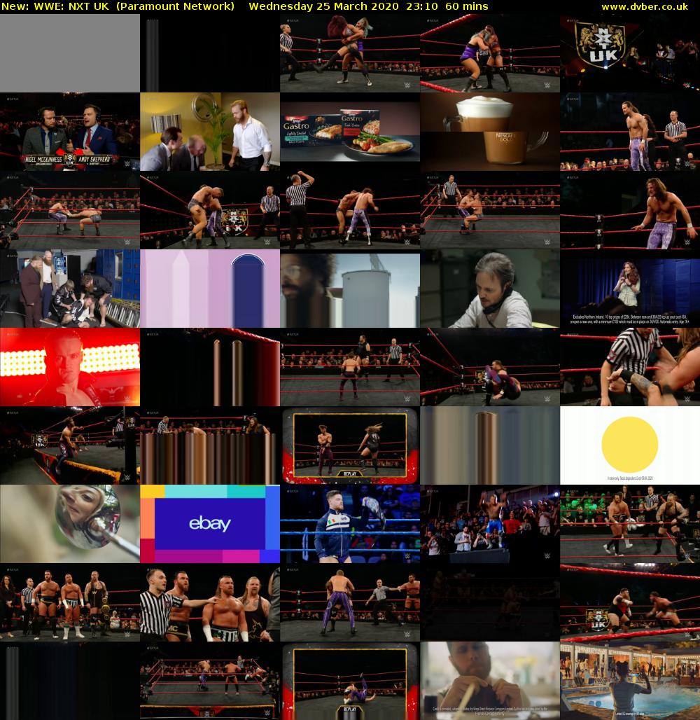 WWE: NXT UK (Paramount Network) Wednesday 25 March 2020 23:10 - 00:10