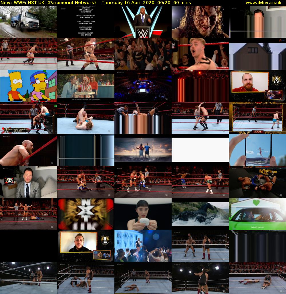 WWE: NXT UK (Paramount Network) Thursday 16 April 2020 00:20 - 01:20
