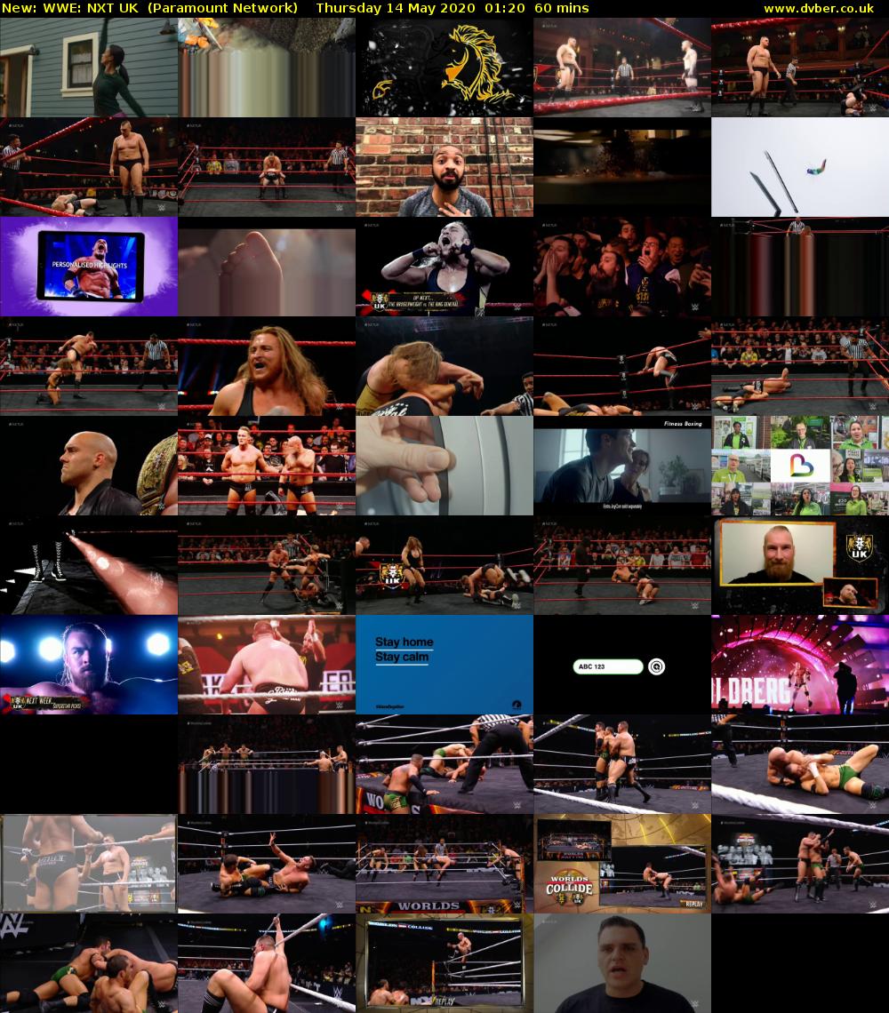 WWE: NXT UK (Paramount Network) Thursday 14 May 2020 01:20 - 02:20