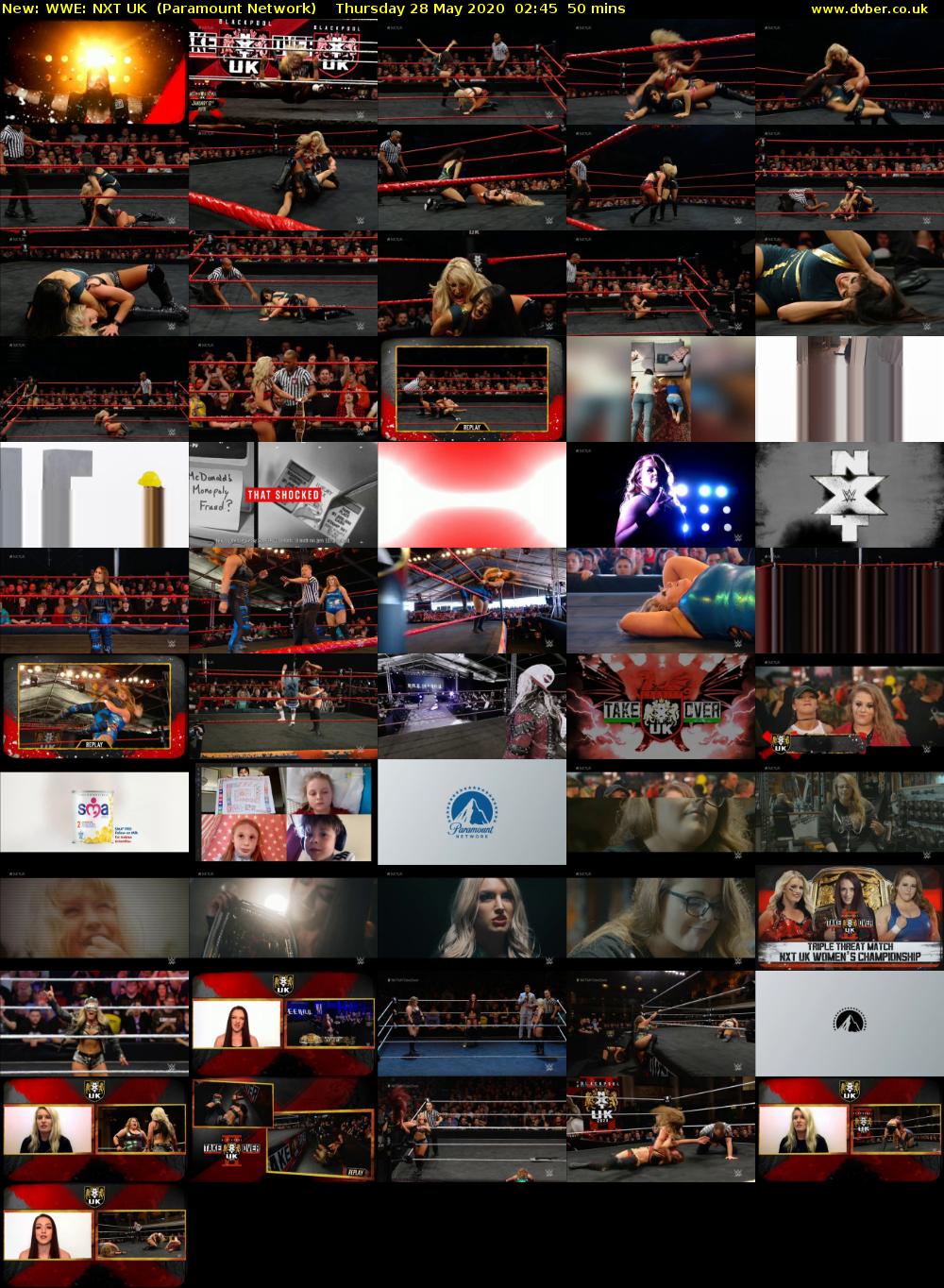 WWE: NXT UK (Paramount Network) Thursday 28 May 2020 02:45 - 03:35