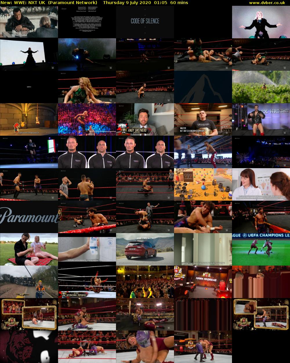 WWE: NXT UK (Paramount Network) Thursday 9 July 2020 01:05 - 02:05