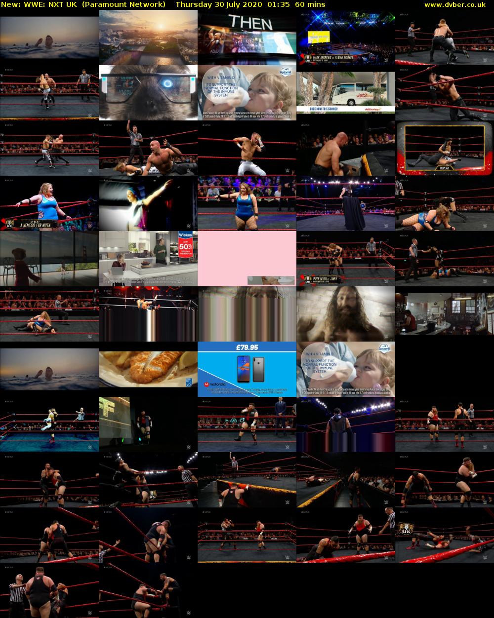 WWE: NXT UK (Paramount Network) Thursday 30 July 2020 01:35 - 02:35