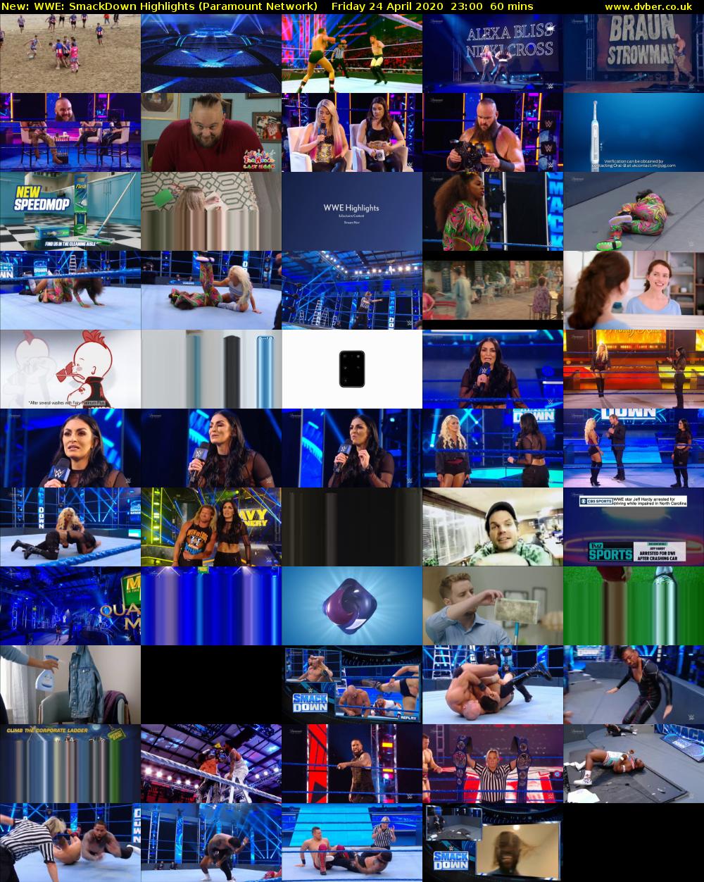 WWE: SmackDown Highlights (Paramount Network) Friday 24 April 2020 23:00 - 00:00