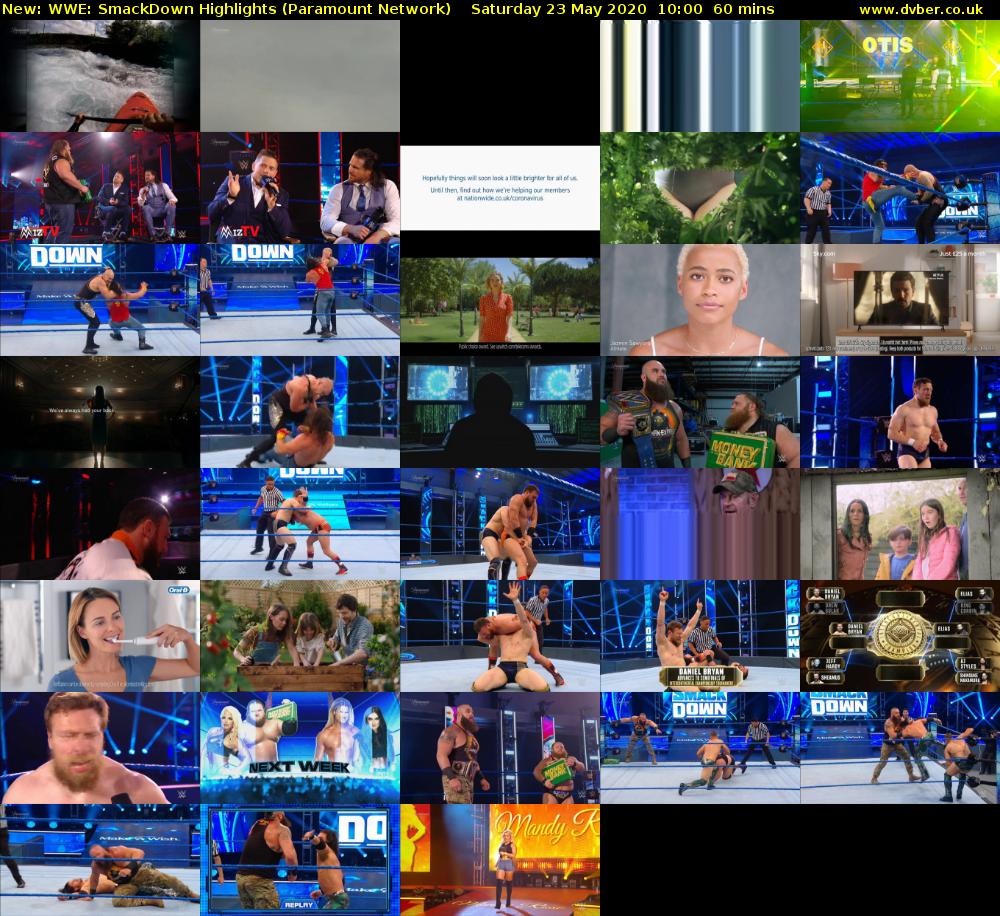 WWE: SmackDown Highlights (Paramount Network) Saturday 23 May 2020 10:00 - 11:00