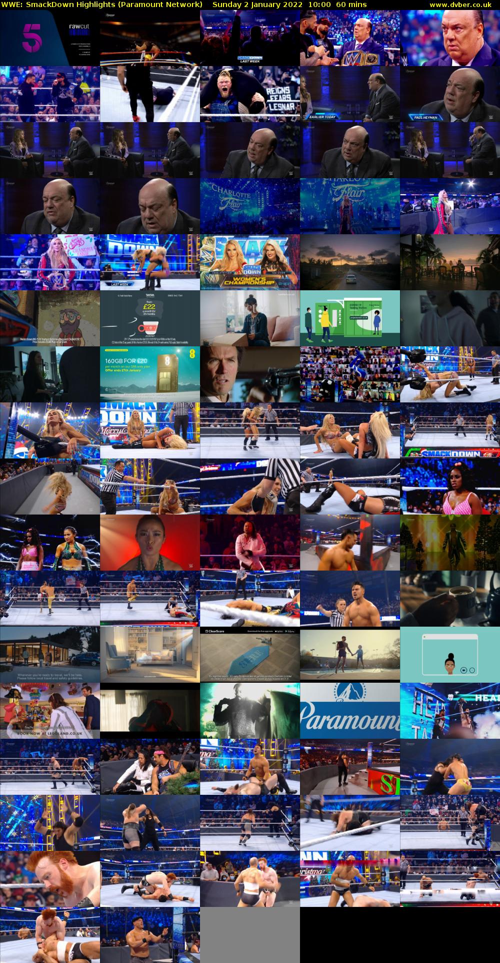 WWE: SmackDown Highlights (Paramount Network) Sunday 2 January 2022 10:00 - 11:00
