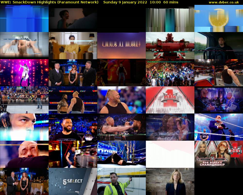 WWE: SmackDown Highlights (Paramount Network) Sunday 9 January 2022 10:00 - 11:00