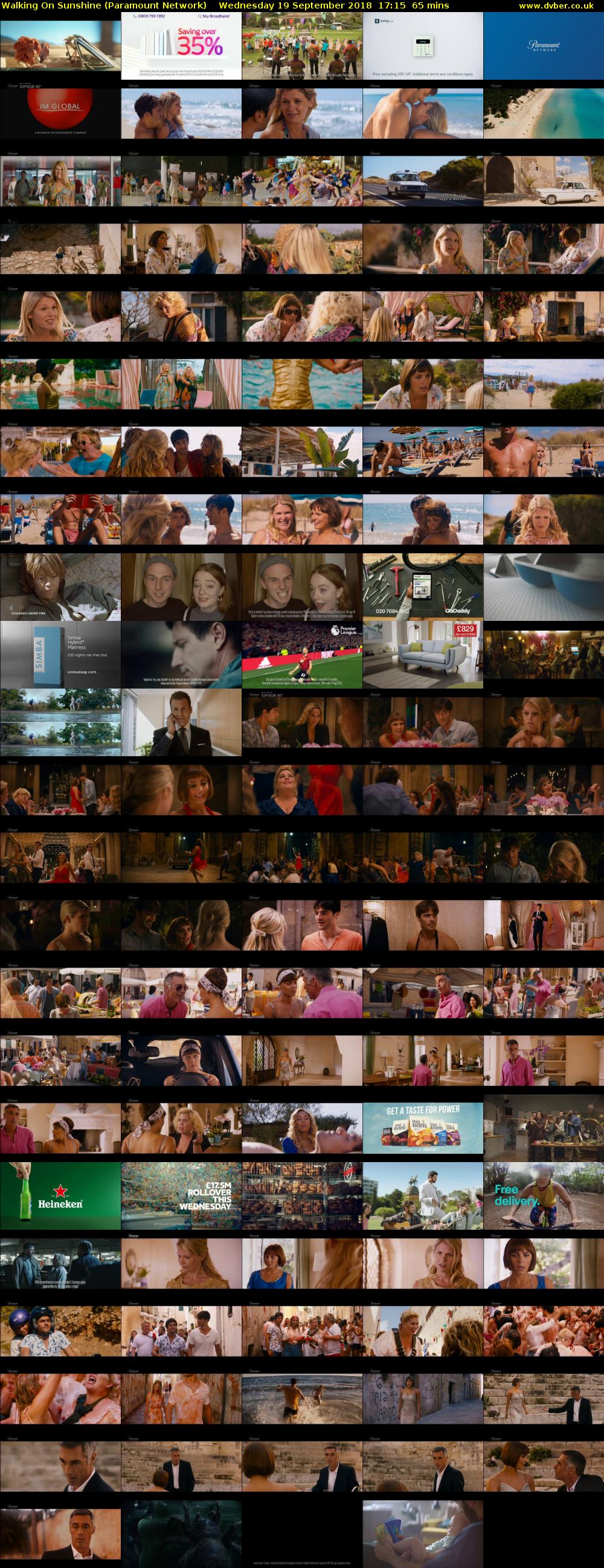 Walking On Sunshine (Paramount Network) Wednesday 19 September 2018 17:15 - 18:20
