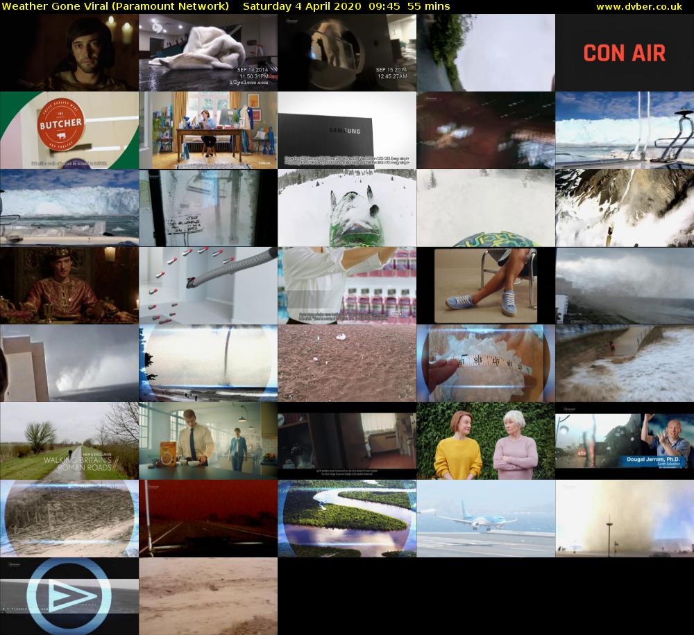 Weather Gone Viral (Paramount Network) Saturday 4 April 2020 09:45 - 10:40