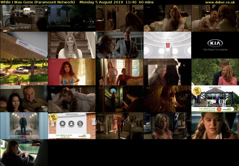 While I Was Gone (Paramount Network) Monday 5 August 2019 11:40 - 12:40