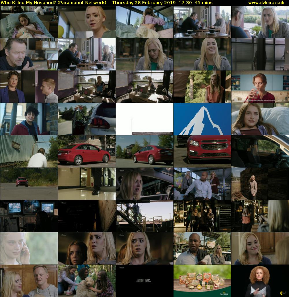 Who Killed My Husband? (Paramount Network) Thursday 28 February 2019 17:30 - 18:15