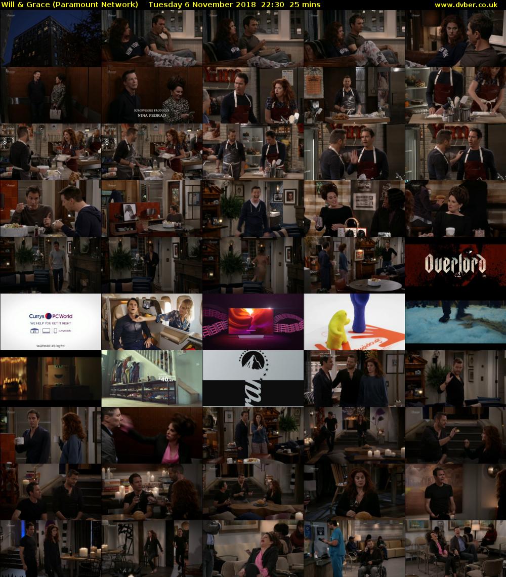 Will & Grace (Paramount Network) Tuesday 6 November 2018 22:30 - 22:55
