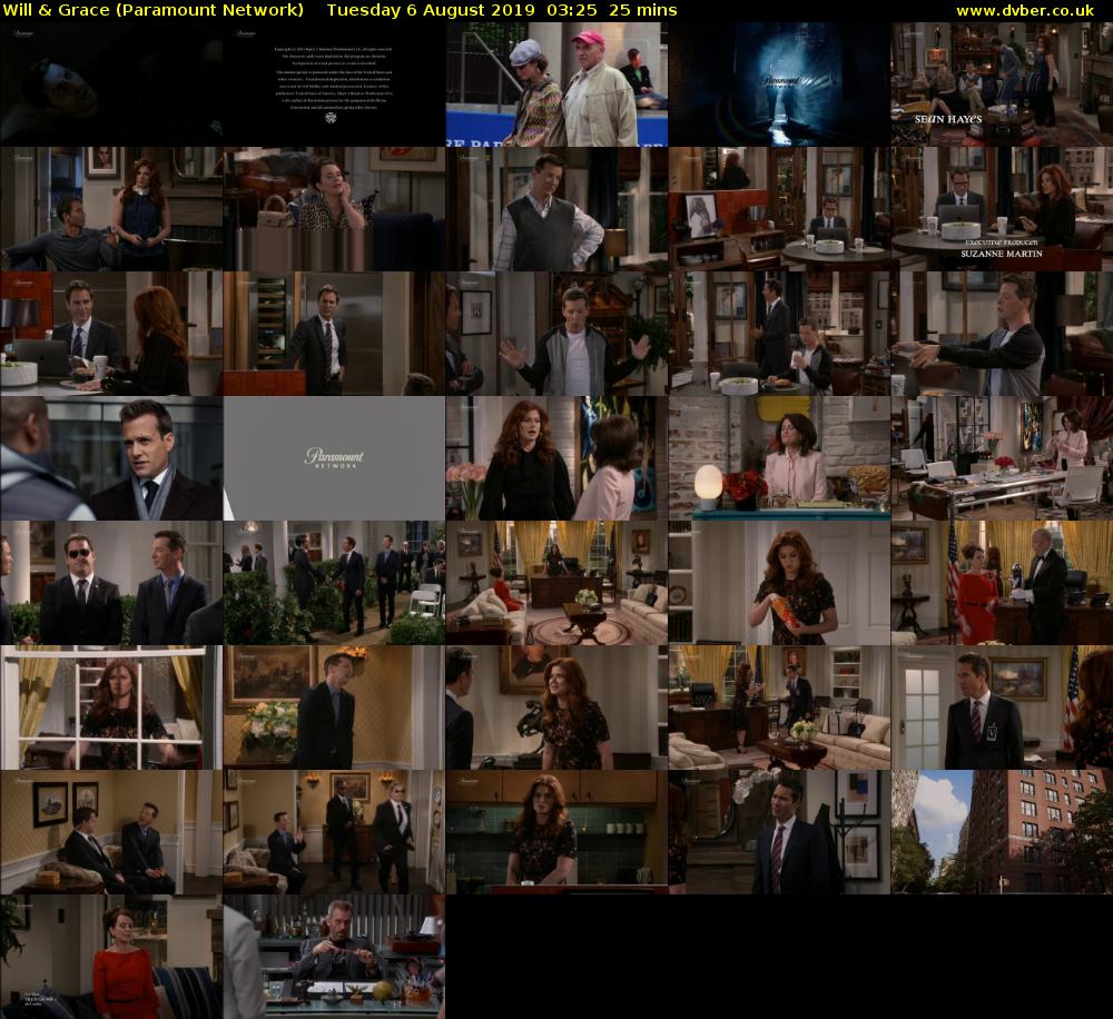 Will & Grace (Paramount Network) Tuesday 6 August 2019 03:25 - 03:50