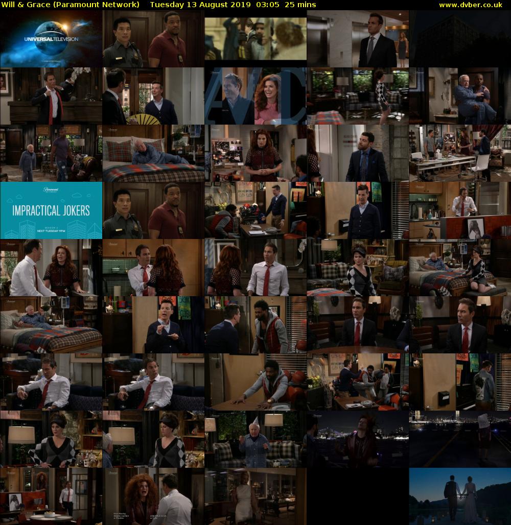 Will & Grace (Paramount Network) Tuesday 13 August 2019 03:05 - 03:30