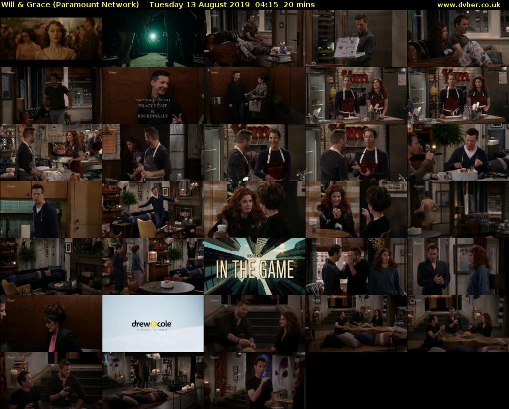 Will & Grace (Paramount Network) Tuesday 13 August 2019 04:15 - 04:35