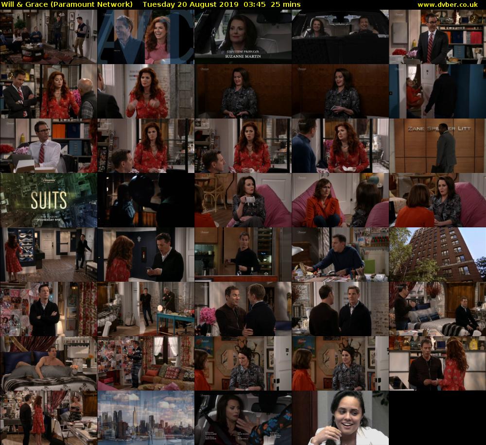Will & Grace (Paramount Network) Tuesday 20 August 2019 03:45 - 04:10