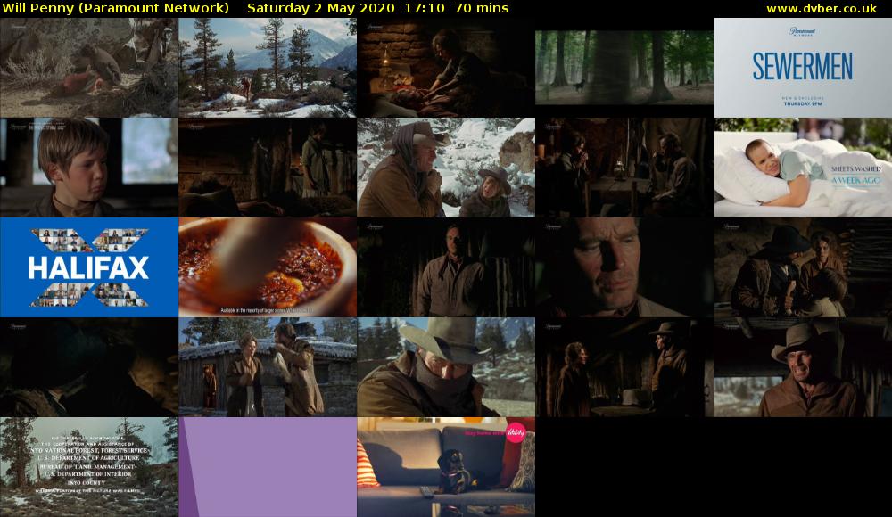 Will Penny (Paramount Network) Saturday 2 May 2020 17:10 - 18:20