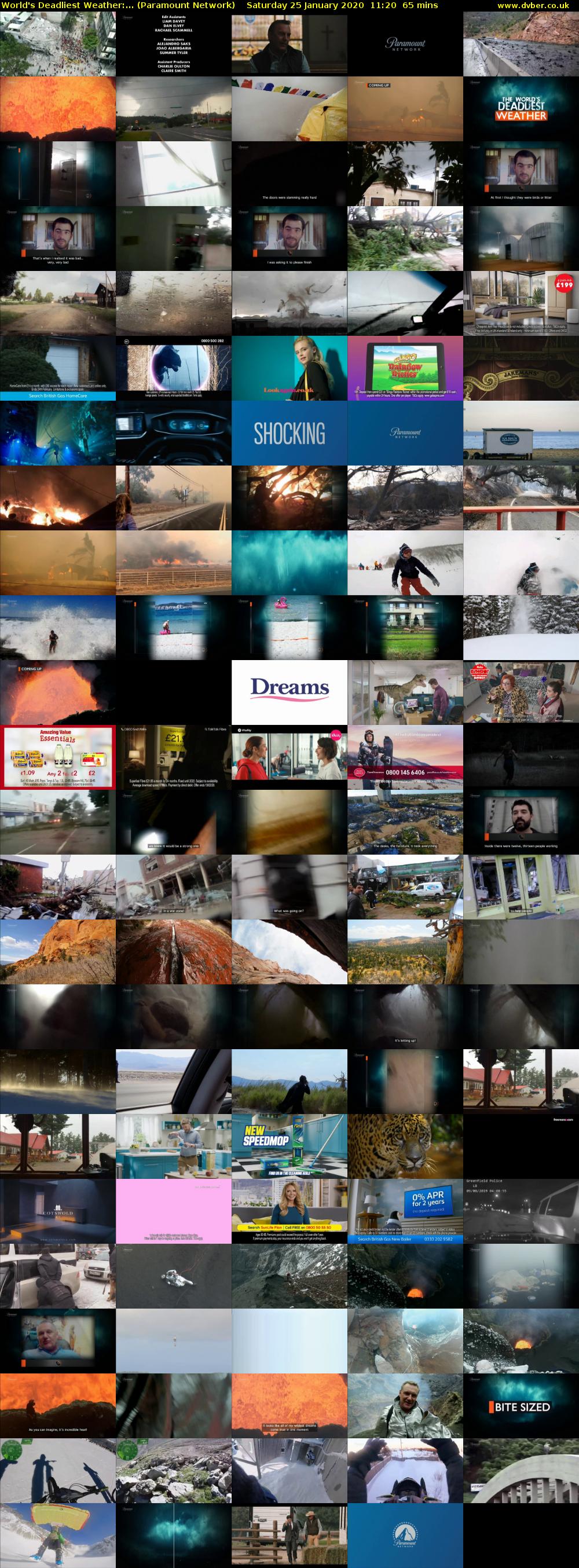 World's Deadliest Weather:... (Paramount Network) Saturday 25 January 2020 11:20 - 12:25