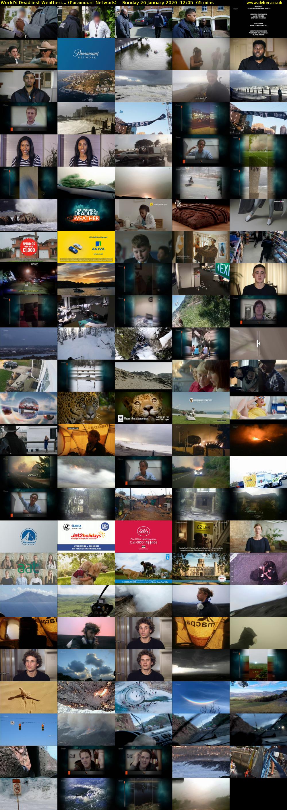 World's Deadliest Weather:... (Paramount Network) Sunday 26 January 2020 12:05 - 13:10