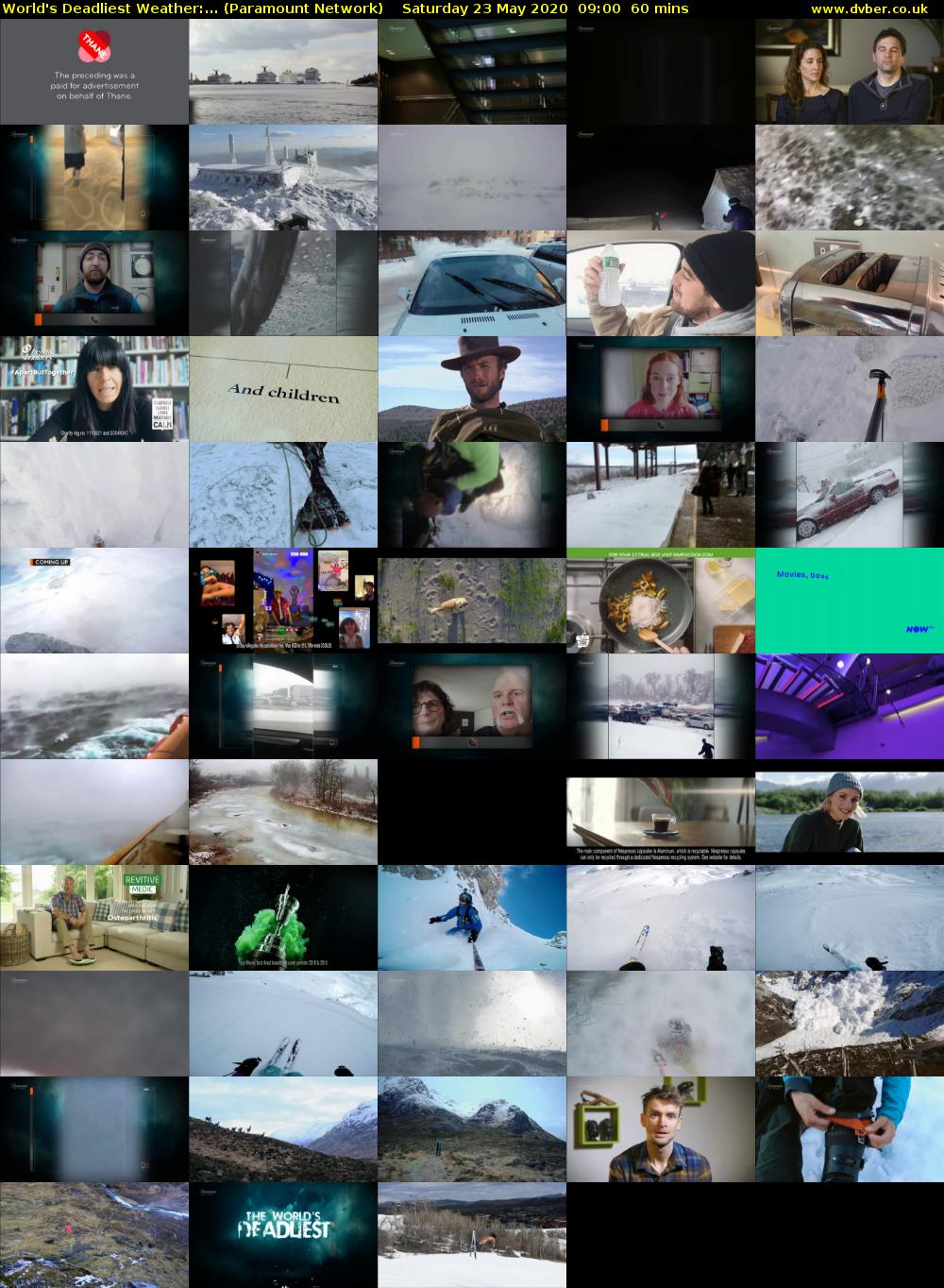 World's Deadliest Weather:... (Paramount Network) Saturday 23 May 2020 09:00 - 10:00