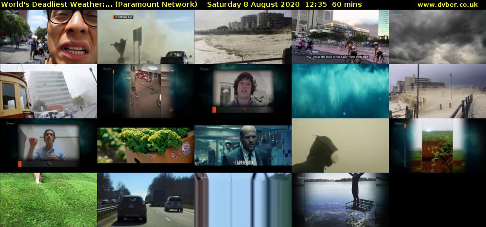 World's Deadliest Weather:... (Paramount Network) Saturday 8 August 2020 12:35 - 13:35