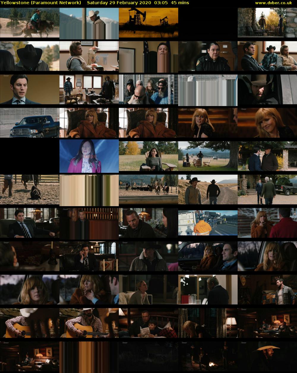 Yellowstone (Paramount Network) Saturday 29 February 2020 03:05 - 03:50