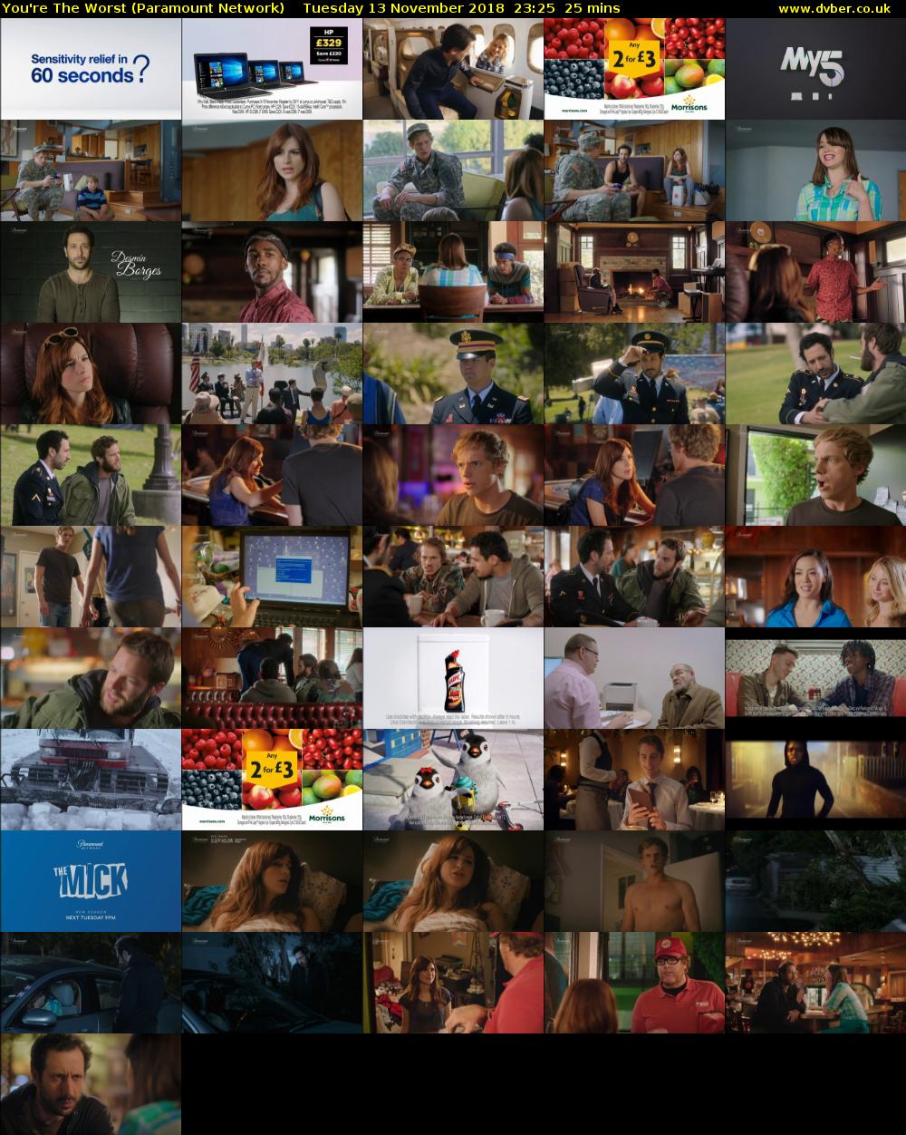 You're The Worst (Paramount Network) Tuesday 13 November 2018 23:25 - 23:50