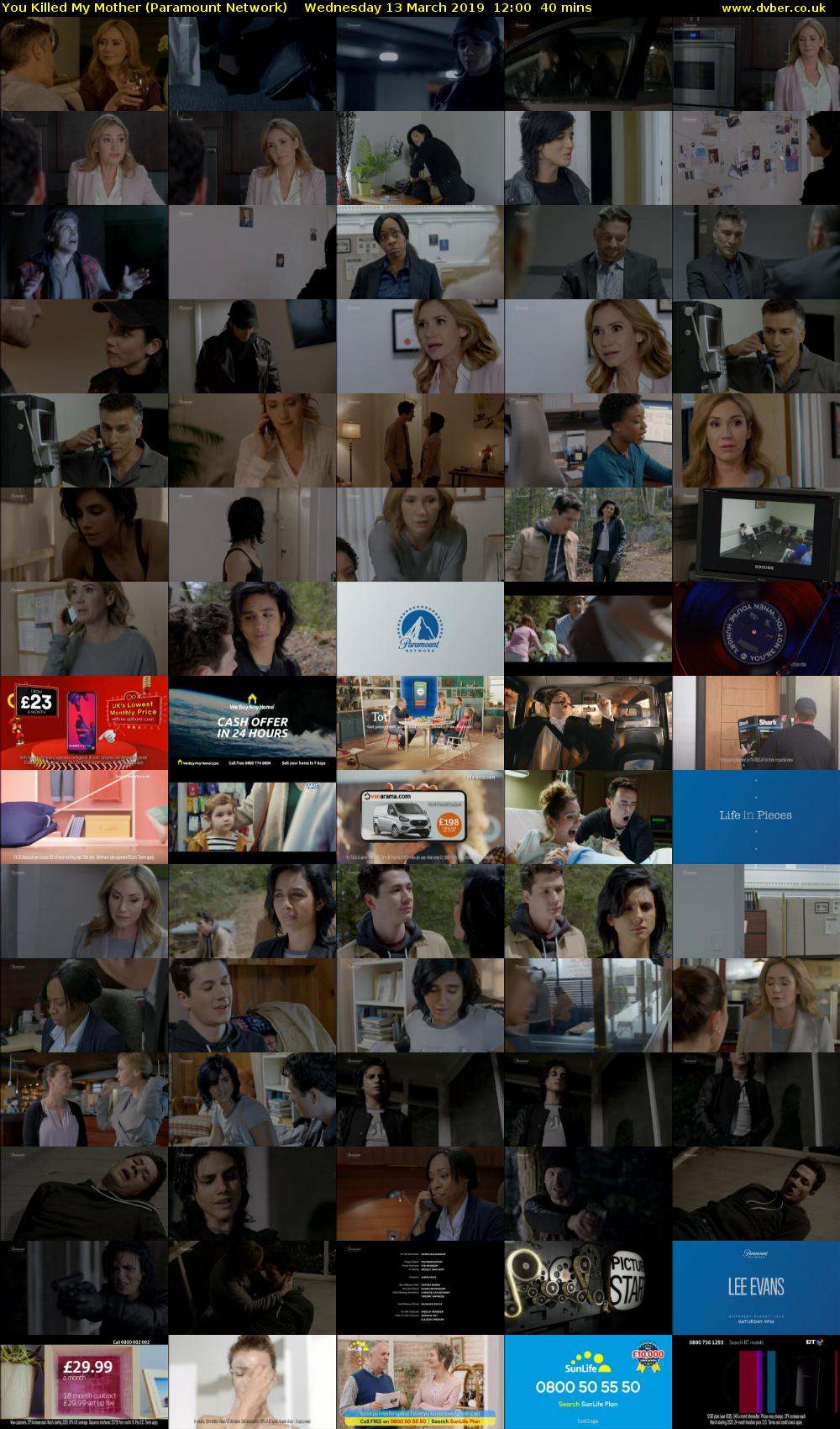 You Killed My Mother (Paramount Network) Wednesday 13 March 2019 12:00 - 12:40