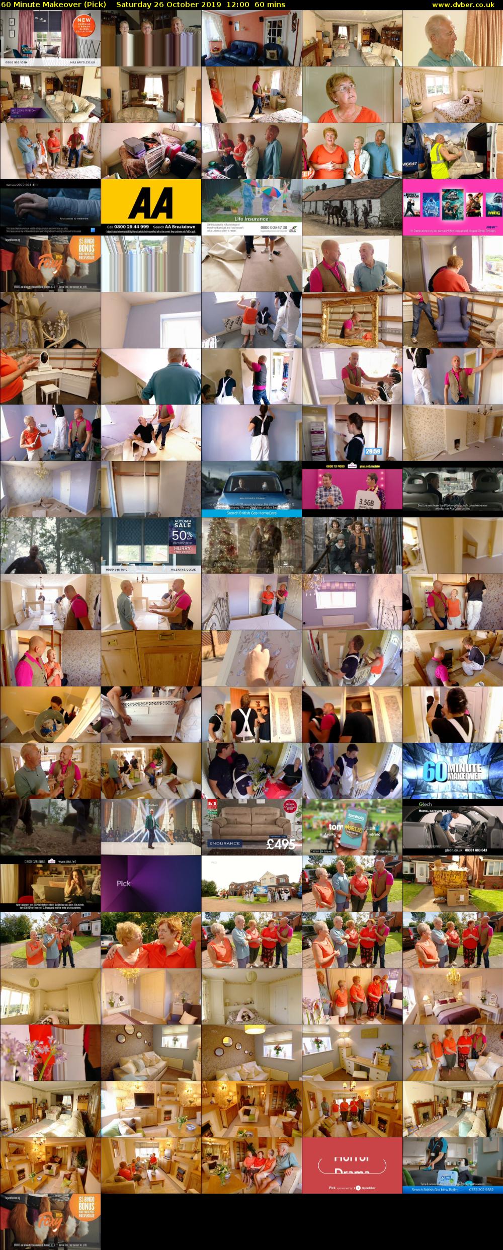 60 Minute Makeover (Pick) Saturday 26 October 2019 12:00 - 13:00