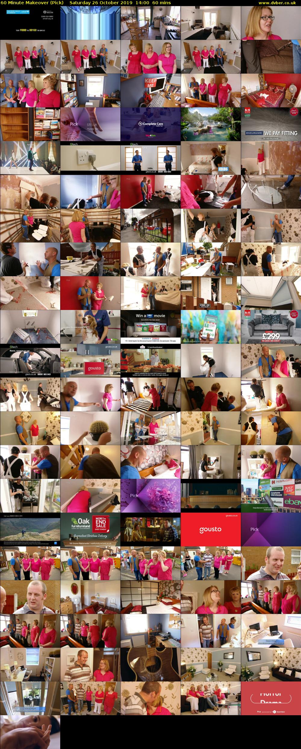 60 Minute Makeover (Pick) Saturday 26 October 2019 14:00 - 15:00