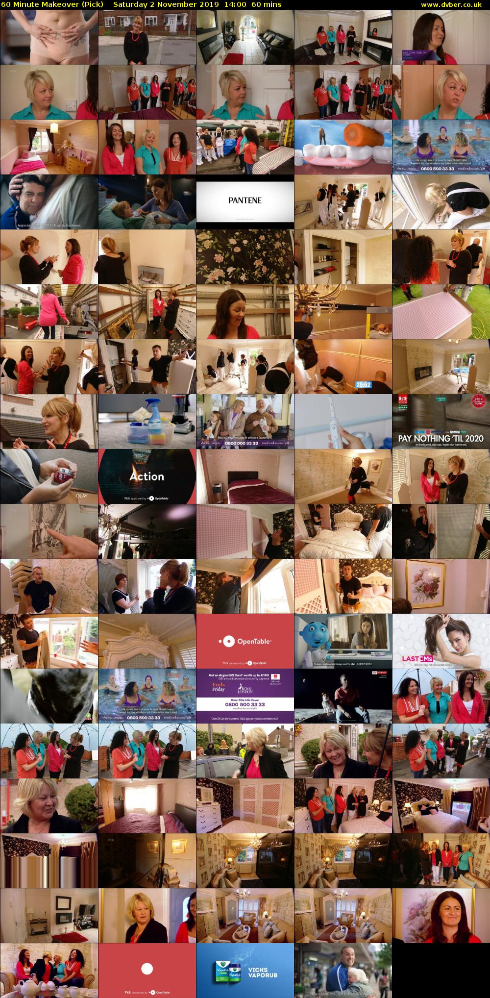 60 Minute Makeover (Pick) Saturday 2 November 2019 14:00 - 15:00