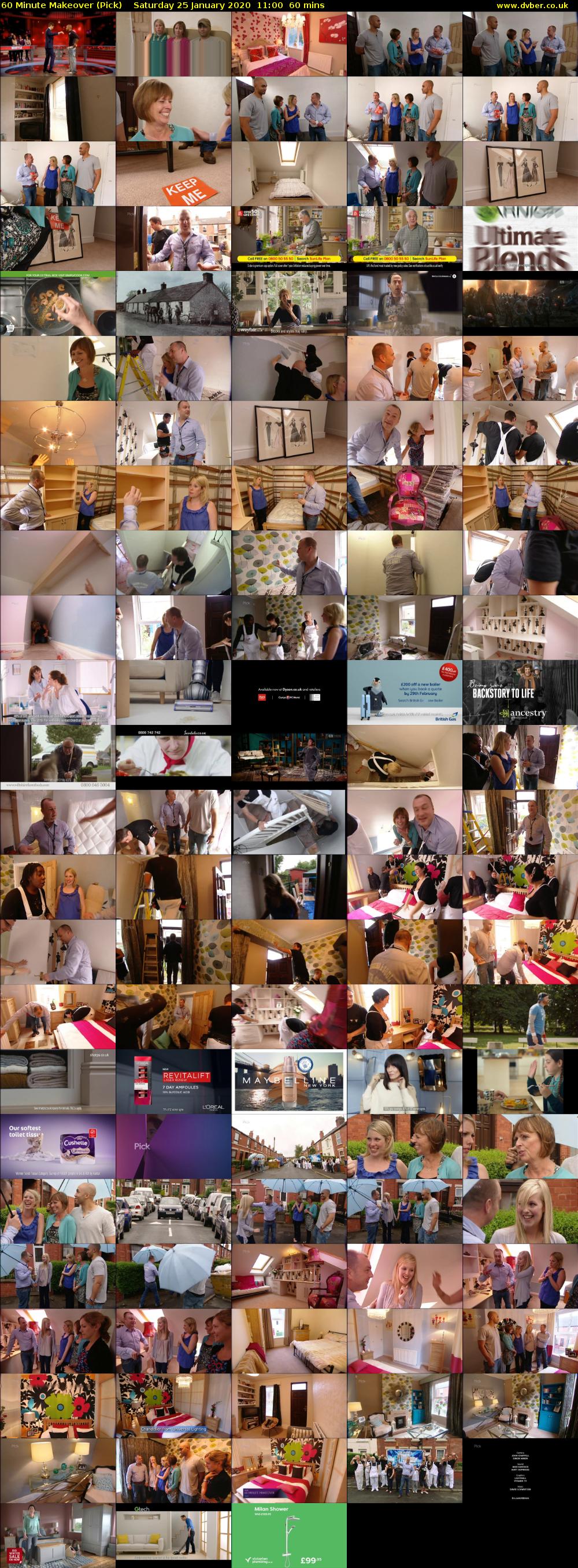 60 Minute Makeover (Pick) Saturday 25 January 2020 11:00 - 12:00