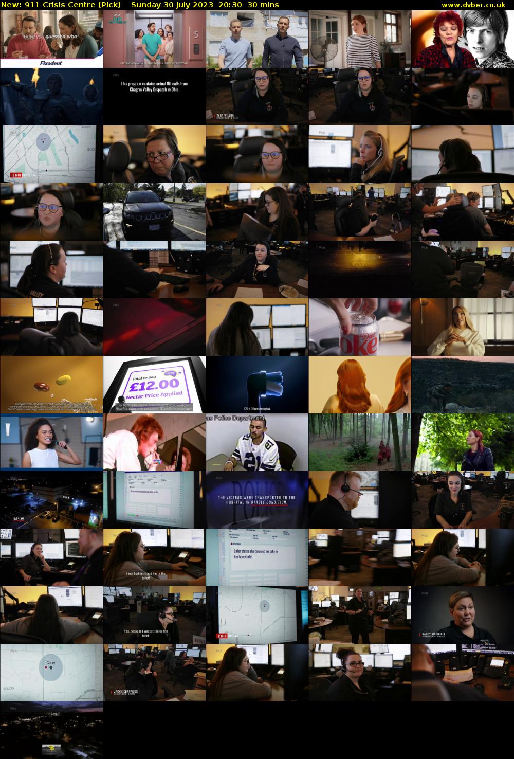 911 Crisis Centre (Pick) Sunday 30 July 2023 20:30 - 21:00