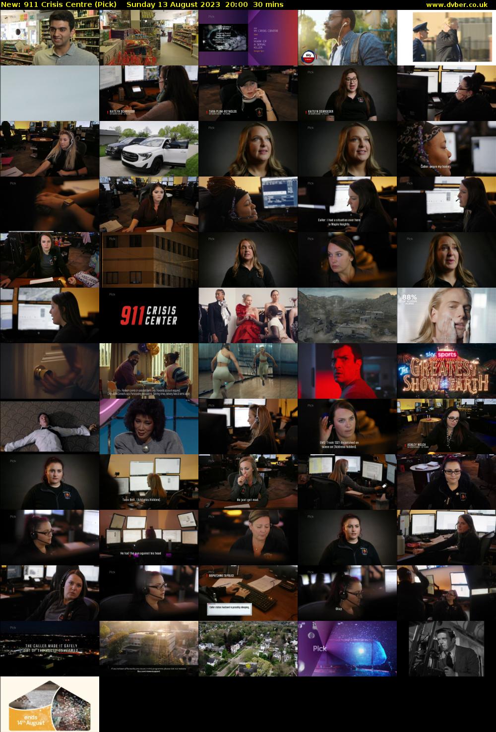 911 Crisis Centre (Pick) Sunday 13 August 2023 20:00 - 20:30