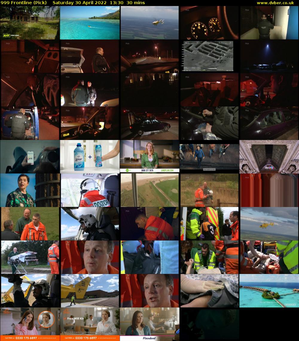 999 Frontline (Pick) Saturday 30 April 2022 13:30 - 14:00