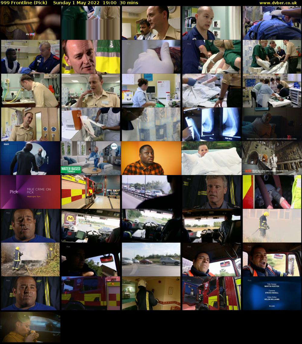 999 Frontline (Pick) Sunday 1 May 2022 19:00 - 19:30