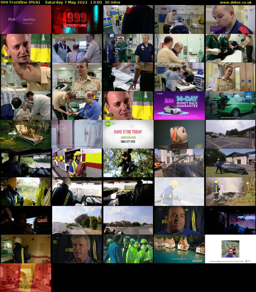 999 Frontline (Pick) Saturday 7 May 2022 13:00 - 13:30