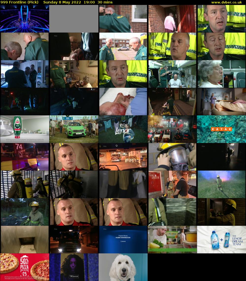 999 Frontline (Pick) Sunday 8 May 2022 19:00 - 19:30