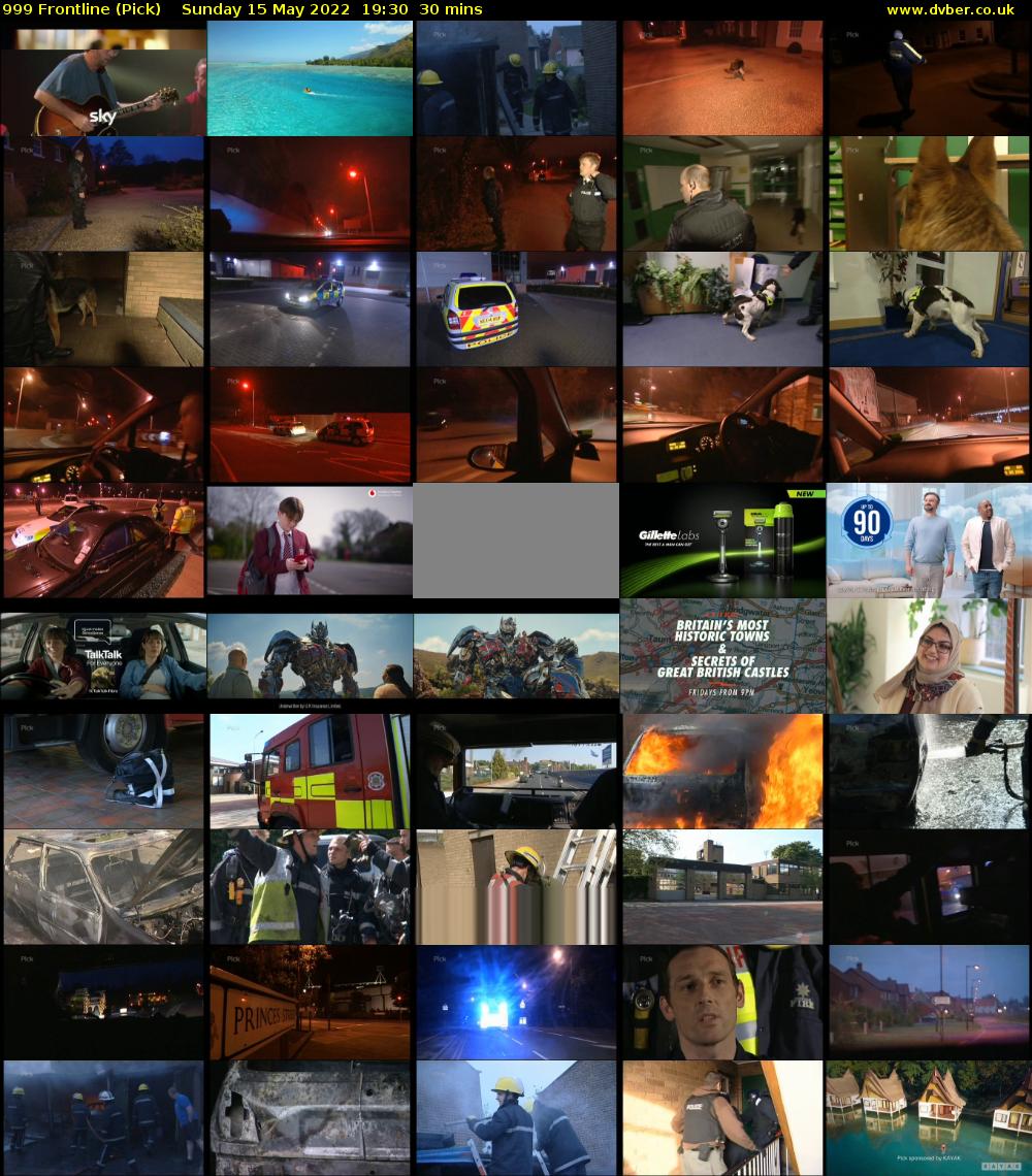 999 Frontline (Pick) Sunday 15 May 2022 19:30 - 20:00