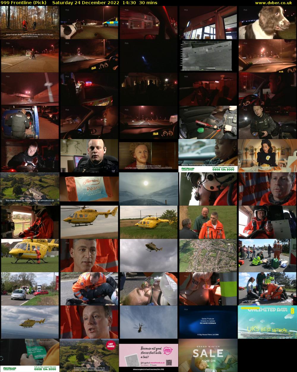 999 Frontline (Pick) Saturday 24 December 2022 14:30 - 15:00
